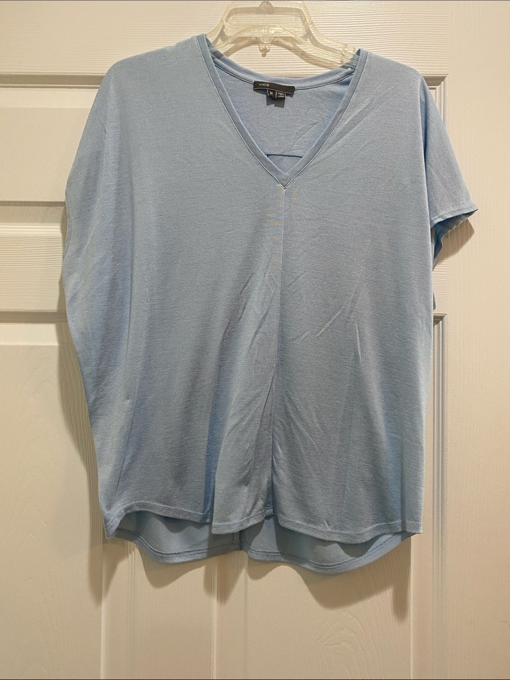 Vince Light Blue V-Neck Tee